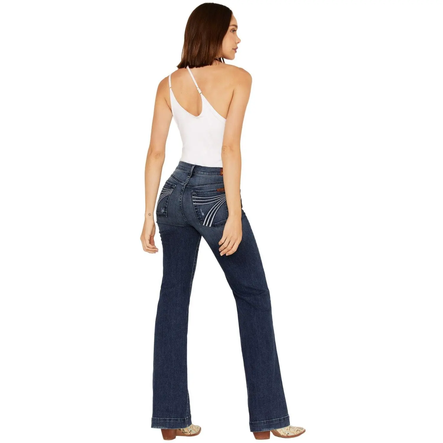7 For All Mankind Women's Dojo Trouser Flare Jeans - 7U300005-Xos 7 For All Mankind Women's Dojo Trouser Flare Jeans - 7U300005-Xos