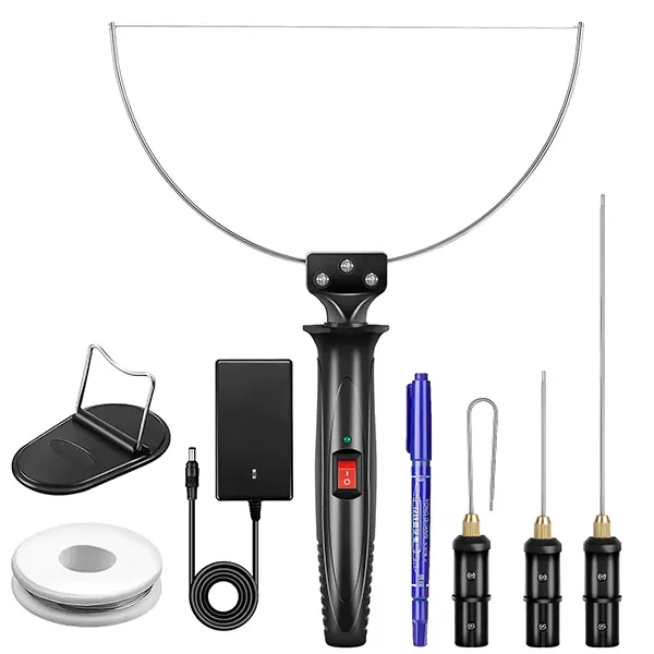 GOCHANGE 4-in-1 High Power Electric Foam Cutter Pen Kit, 100-240V/18W Tool with Voltage Transformer Adaptor for Smooth Cutting, Foam Boards, EPP, Handmade Practice
