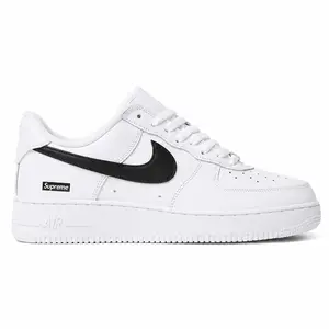 CU9225-102 Nike Air Force 1 Low Supreme White Black New Release Classic Low-top Comfortable Versatile Sneakers