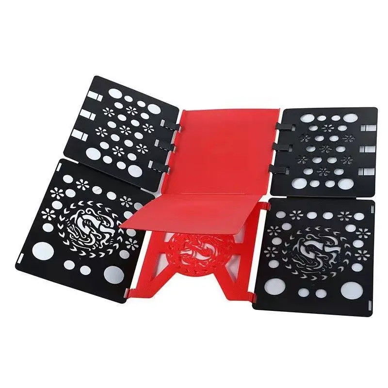 Mini Shirt Folding Board, Durable PP Plastic Clothes Folder for Adults and Kids, No Assembly Required, Compact Laundry Folding Tool for T-Shirts, Shirts and Pants, 8.7 × 11.4 in Folded
