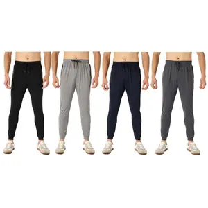 4-PACK Men's Stretch Jogger Pants, Comfortable Athletic Pants with Pockets for Active Wear, Lightweight & Breathable