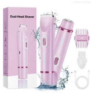 Bikini Trimmer for Women,Electric Razor & Shaver for Face, Body & Intimate Areas ,Hair Trimmer Ipx7 Waterproof Wet & Dry Use,Rechargeable Razor Travel Grooming KitFFSummitSupply7