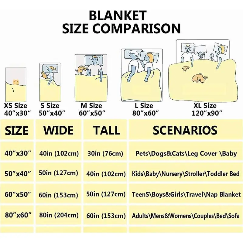 1-Piece Blanket, 60x80 in (152cmx202c