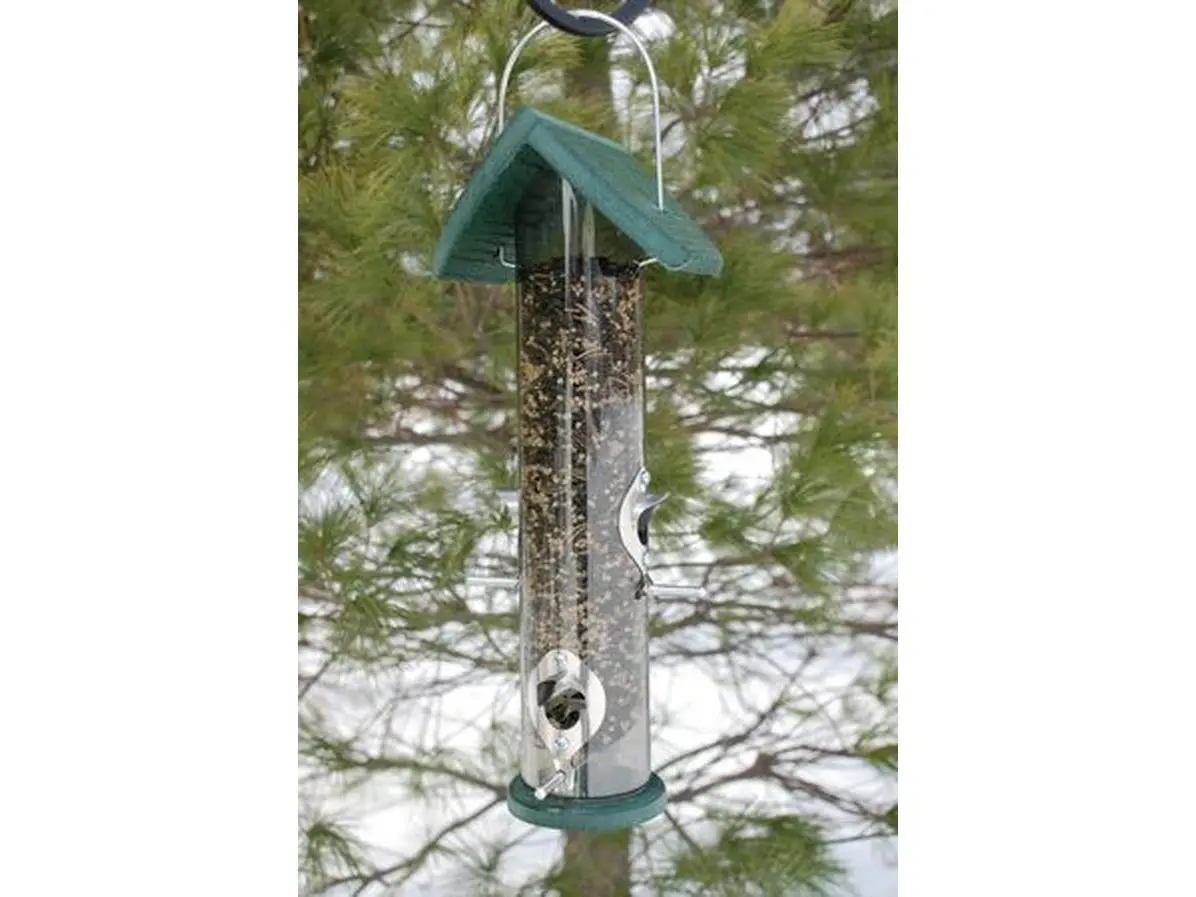 Woodlink WLNAGGTUBE4 Eco-Friendly Recycled Tube-Shape Seed Feeder, 18 in Bird Feeding Tool