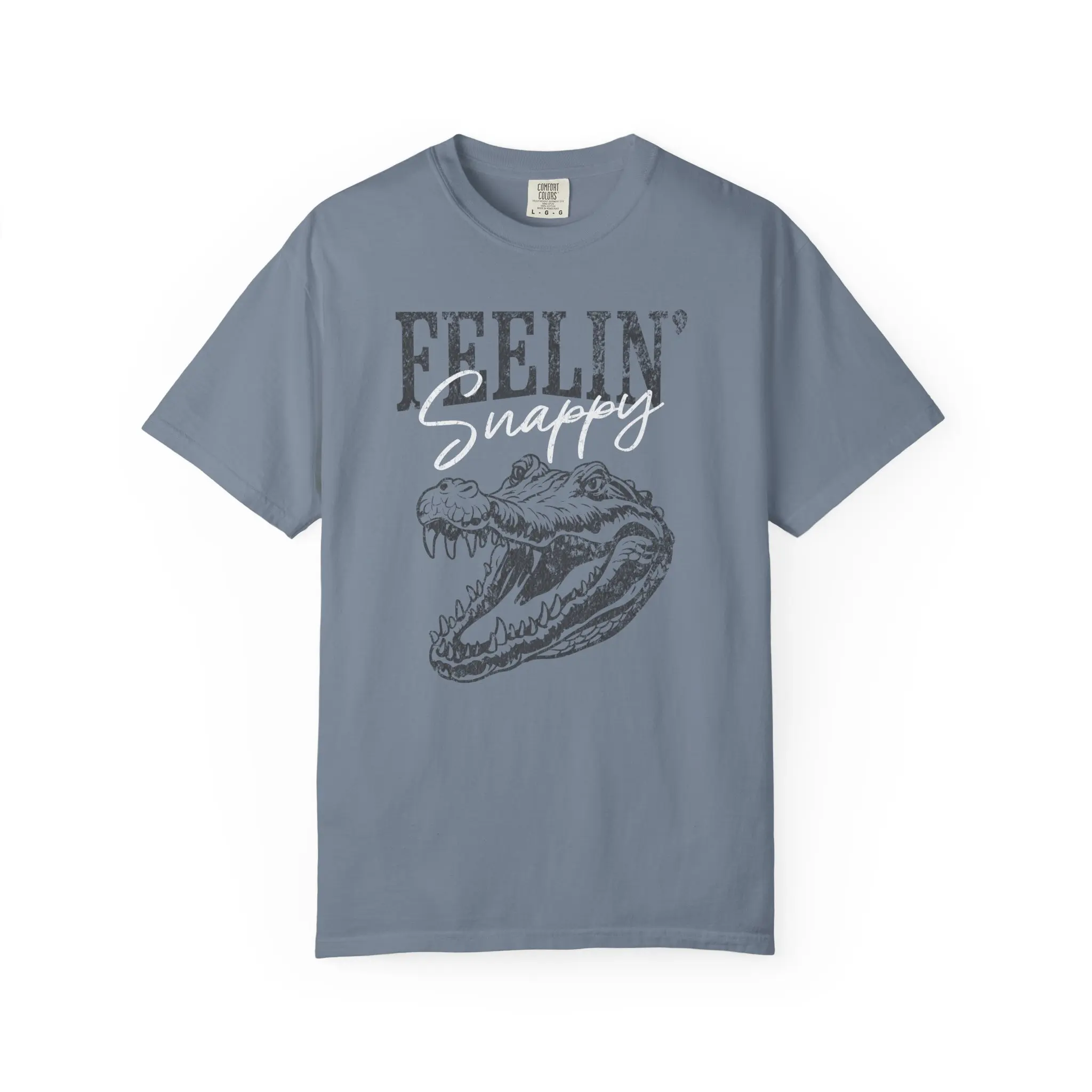 Feelin' Snappy Alligator Skull T-Shirt | Crocodile Graphic Tee Funny Shirt