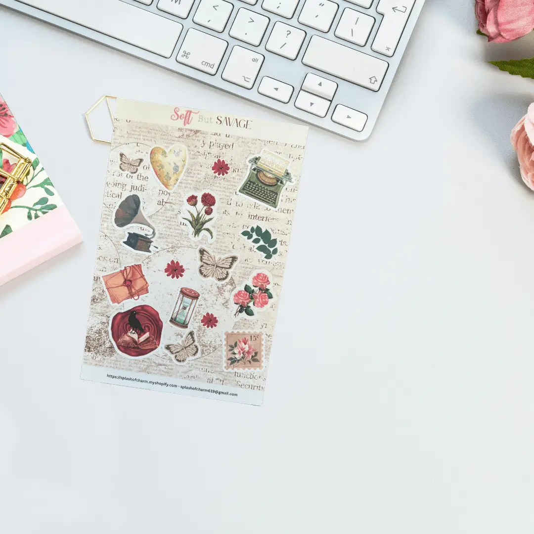 Cozy Cottagecore Sticker Sheet | Soft Life Planner & Journal Stickers