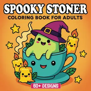 Valentine Day Gift   Spooky Stoner Coloring Book: A Bold & Funny Collection of 60+ Spooky Vibes for Adults Who Love to Chill and Color Paperback