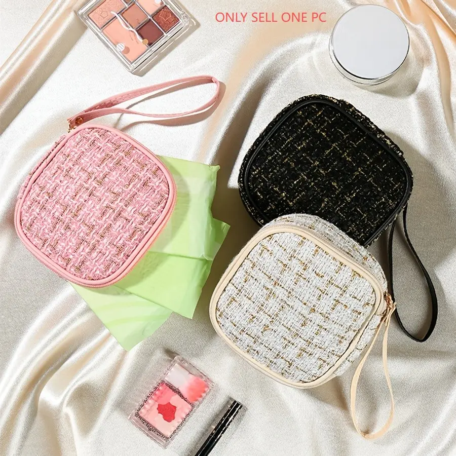 Mini Makeup Bag, Compact 1 Count Portable Travel Storage Bag, Makeup Organizer Pouch, Cosmetic Storage Bag, Travel Essentials, Travel Accessories, Travel Cosmetic Bags