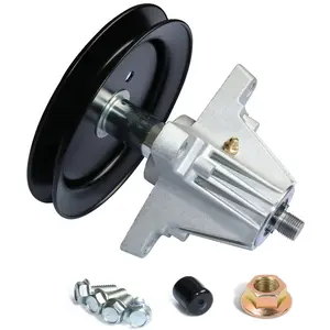 Spindle Assembly for Cub Cadet MTD 918-04822A 918-04822B 618-04822 918-04889 30-8001 14328 82-058 Lawn Mower Deck Fit Most 42in and 30in Mini Riders with Pulley Tapped Bolt Zerk Fitting
