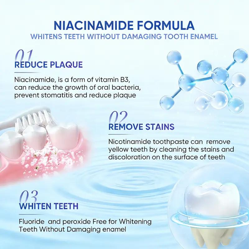 2-Piece Fluoride-Free Toothpaste for Oral Health Management - Anti-Plaque, Anti-Cavity, Whitening with Nicotinamide, Mint Evening Cleansing, Peach Gentle Peroxide for Radiant Teeth