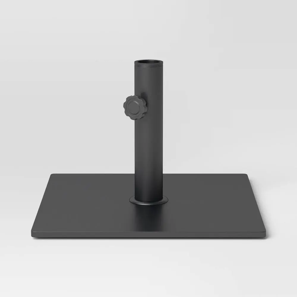 Room Essentials 25lb Black Steel Patio Umbrella Base Weather Resistant