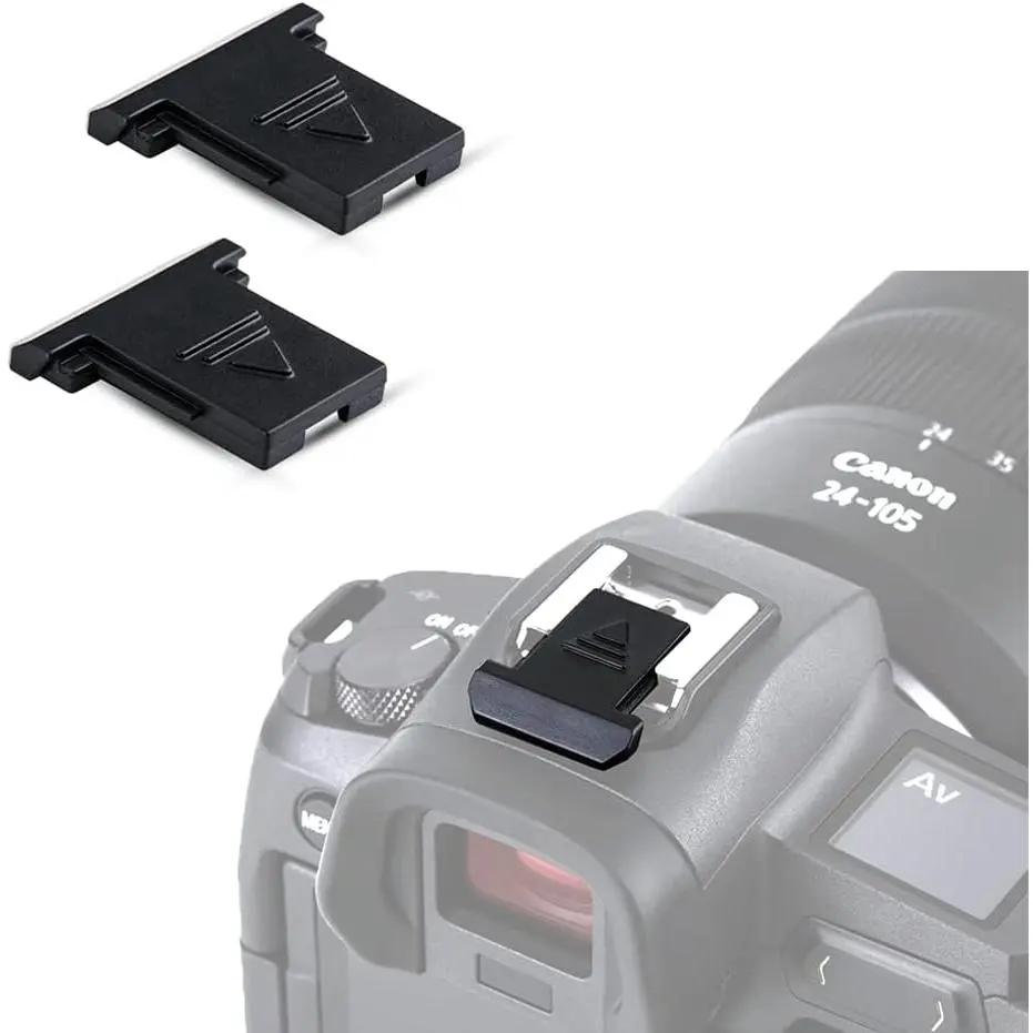 2 count Camera Hot Shoe Cover Cap Protector for  EOS R100 R5 R6 RP R 7D Mark II 6D Mark II 5D Mark IV III 1D Mark IV M50 M5 Mark II Rebel T8i T7i T7 T6i T6 T5 SL3 SL2 Camera & More-Black