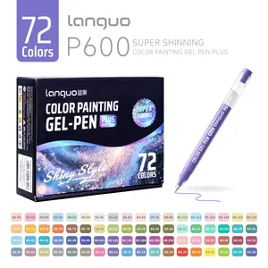 Blue Fruit Languo 72 Color Shiny Gel Pens, Ultra-Shiny Gel Material, 1.0mm Broad Tip, Rich Colors for Creative Drawing, Gift Boxed Art Supplies