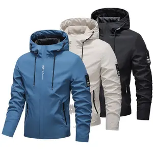 Men's Slim Fit Jacket, Men's Hooded Casual Fashion Jacket