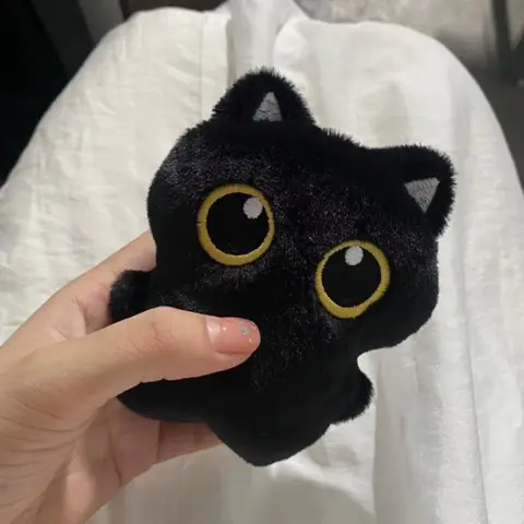 Cat Design Plush Toy, 1 Count Cute Cat Plush Keychain, Super Soft Cuddly Cat Stuffed Animal, Cute Stuffed Animals, Kawaii Plushies, Perfect for Teenager Birthday Gift