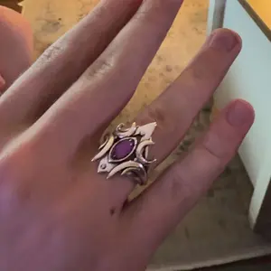 Vintage Amethyst Natural Oval Ring for Women Men Gift Vintage Large Ring Fine Jewelry