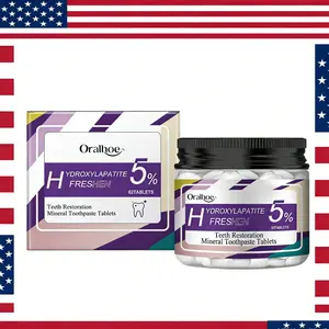 Oralhoe Oral Mint Toothpaste Tablet, Portable Mouthwash Cleaner Mouthguard Tablet Remove Stains And Freshen Breath Toothpaste