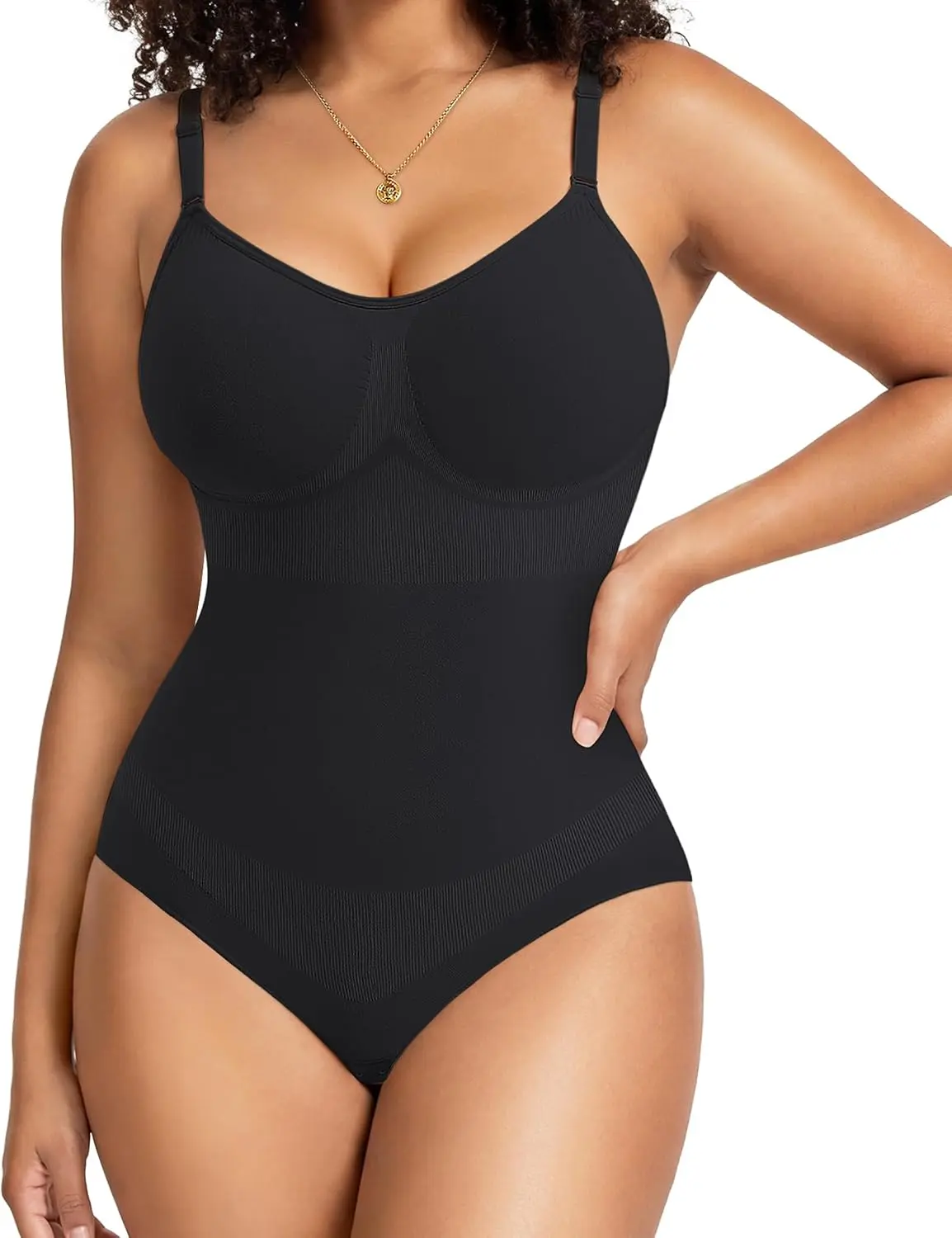 Gotoly Women's Seamless Compression Shapewear Bodysuit - Tummy Control, Waist Trainer, Butt Lifter Faja