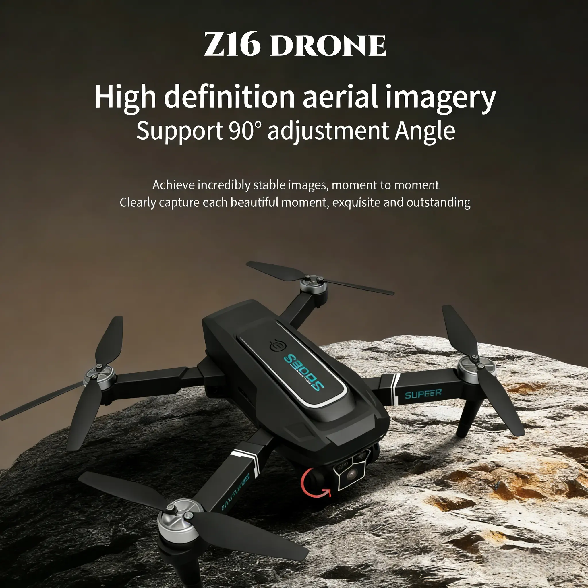 Z16 – Black – Single Battery, 8K Brushless Motor, FPV Remote Control, Entry-Level Drone