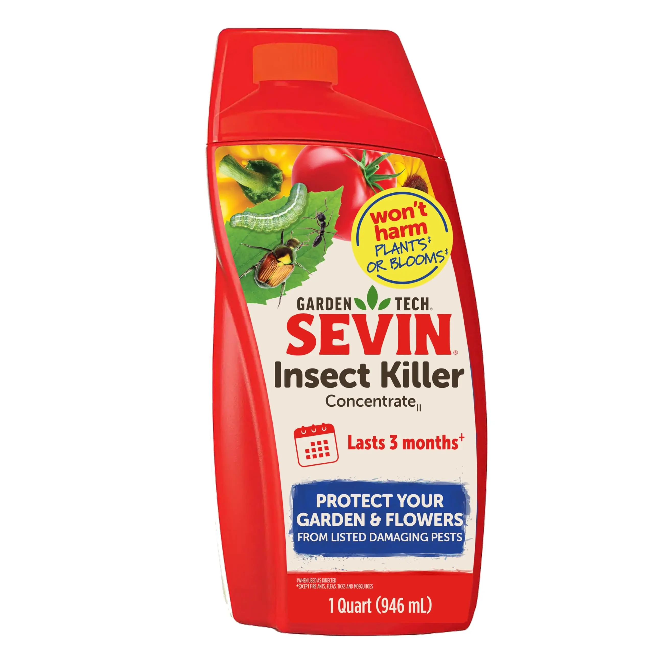 32 oz (946ml) Garden Insect Killer Concentrate - Dilutable Spray Outdoor Pest Control Solution, Fast Knockdown Performance, Fast Acting, Residual Protection Against 500+ Pests, Reduces Plant Stress, Supports Healthier Growth