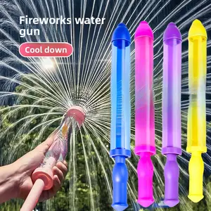 Fireworks water gun for children, outdoor pull-out high-pressure water spray gun for bathing and swimming pool play