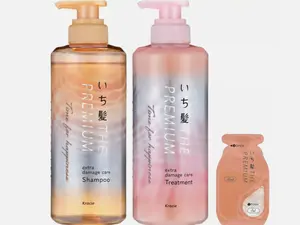 ICHIKAMI Kracie The premium Extra Damage Care Shampoo & Conditioner Set 480ml+480g Limited Edition