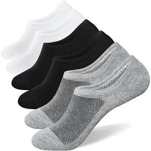 No Show Socks for Men 6/8 pack Cotton Thin Low Cut Non Slip for Loafer Flats Sneakers 5-8/9-11/12-15 Menswear Bestie