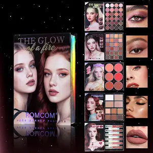 New Face Makeup Kit with Eyeshadow, Blush, Brow Powder, Highlighter, Lipstick, Multifunctional Cosmetic Set, Face Makeup Sets, Perfect Christmas Halloween Gift