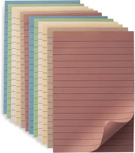 (12 Pack) Super Sticking Line Sticky Notes 4x6 in, Vintage Colors