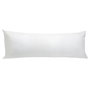 Cotton Body Pillow, Medium, Machine washable and dryable, 100% breathable cotton cover with hypoallergenic fiber fill, 20" x 54"