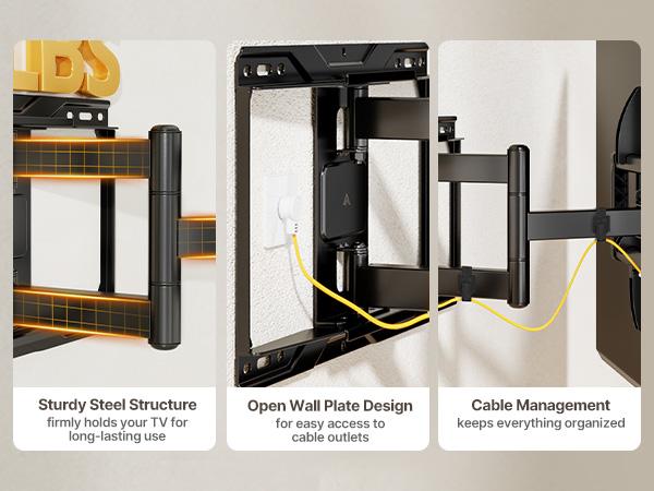 Ultra Slim TV Wall Mount for 37-95 Inch TVs | 1.1" Thin Low Profile Full Motion Bracket | Dual Swivel Articulating Arms with Tilt | Max VESA 600x400mm | Holds 132lbs | Fits 16"/18" Studs Ultra Slim TV Wall Mount for 37-95 Inch TVs | 1.1" Thin Low Profile Full Motion Bracket | Dual Swivel Articulating Arms with Tilt | Max VESA 600x400mm | Holds 132lbs | Fits 16"/18" Studs