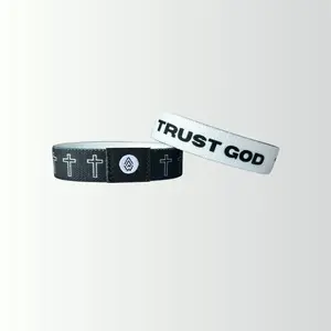 Trust God Bible Verse Bracelet - Tap for Daily Bible Verse, Waterproof & Durable, Scannable NFC Christian Bracelet