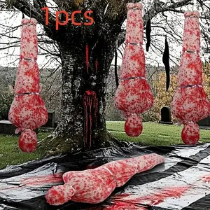 Realistic Zombie Decoration Set, Ultra-Long Hanging Dummy, Haunted House Decor, Inflatable Corpse Prop, Halloween Party & Crime Scene Props