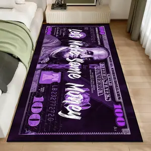 Dollar Bill Pattern Carpet, Luxurious Trendy Bedroom Rug, Soft Comfortable Mat, Balcony Kitchen Pad, Suitable for Living Room, Hallway, Kitchen, Balcony, Laundry Room