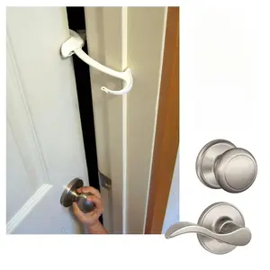 Proof Door Lock & Pinch Guard - For Door Knobs & Lever Handles - Easy to Install - No Tools or Tape Required - Baby Safety Door Lock - Very Portable - Great for Dogs & Cats