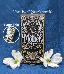 3D Effect "Mother" Bookmark - HueForge Style Elegant- Realistic Textured Illusion - Ultra-Thin 3D Printed Book Accessory