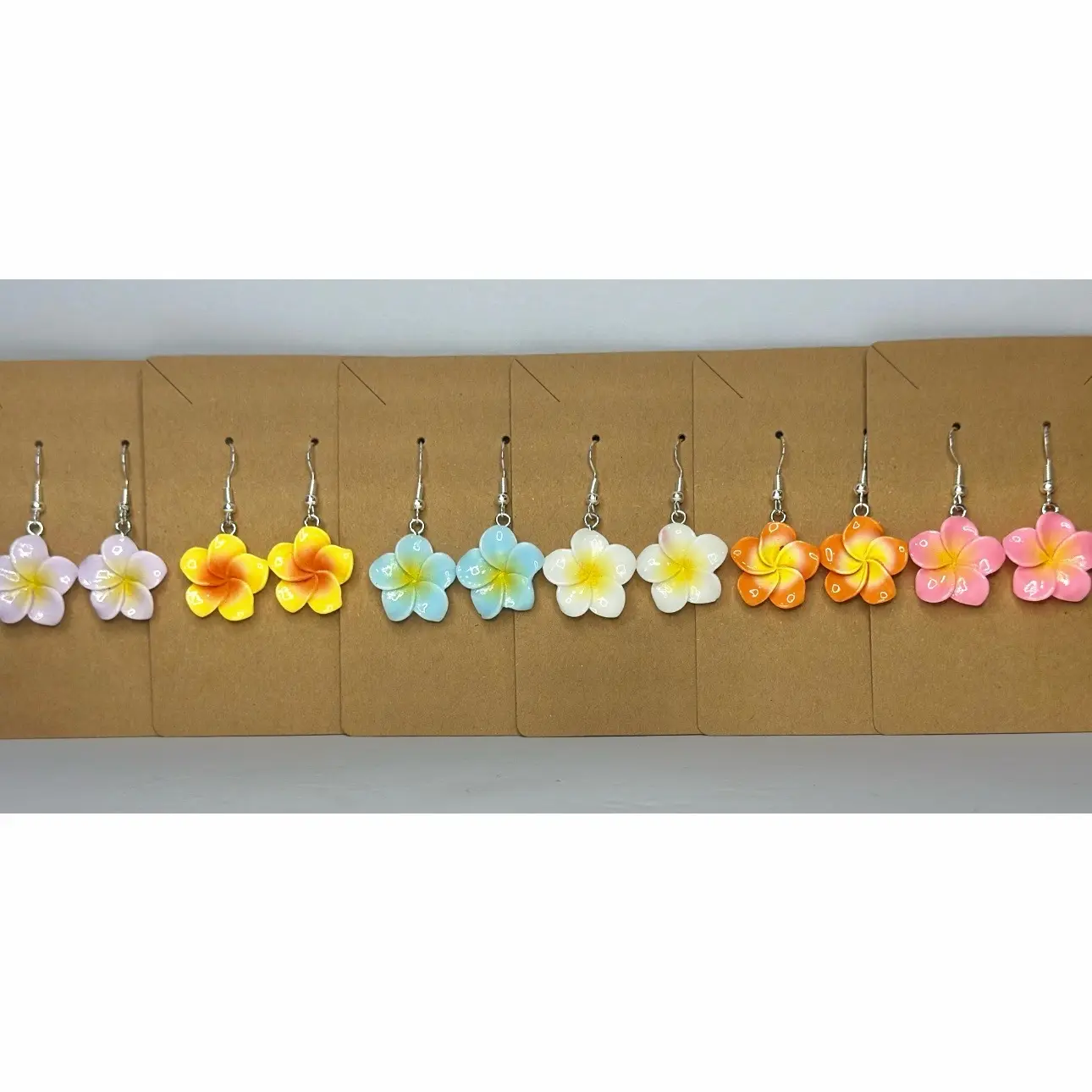 Colorful Tropical Flower Earrings