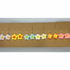 Colorful Tropical Flower Earrings