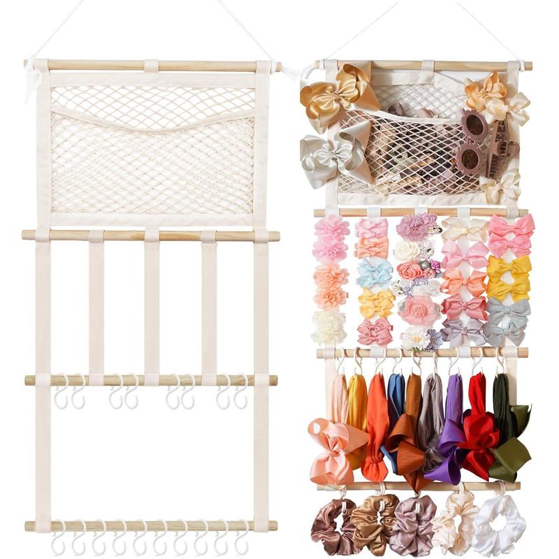 kangaroo Headband Holder Hair Bows Organizer,Large Capacity Bow Holder Hair Accessories Wall Hanging Organizer for Toddler Girl Nursery Room Decor