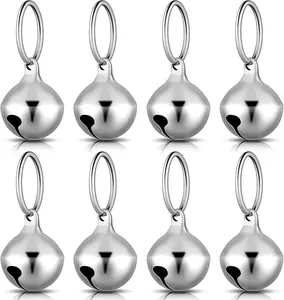 Collar Bells 8 Pack Small Dogs Cat Bells Collar Charm Puppy Hanging Ring Decoration Pet Pendant Accessories Anti-lost Tracker DIY