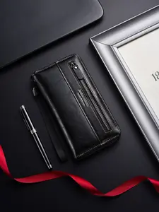 Men's Long Zip-Around Wallet – High Capacity Phone Clutch with Multiple Card Slots, Cash Organizer & Business Style