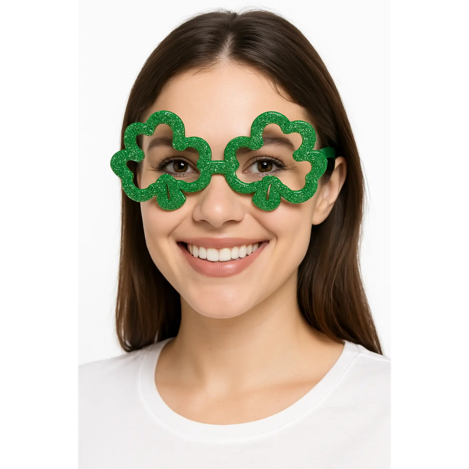 Glitter Shamrock Glasses for St. Patrick's Day
