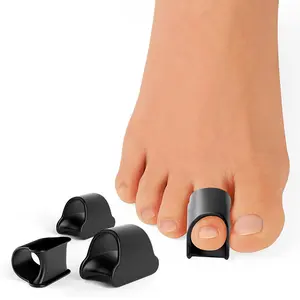 12 Pieces Toe Splints Soft Gel Toe Straighteners Realign Bent Curled Crooked Claw Hammer Toes Toe Corrector for Men and Women Black toe separator hammer toe
