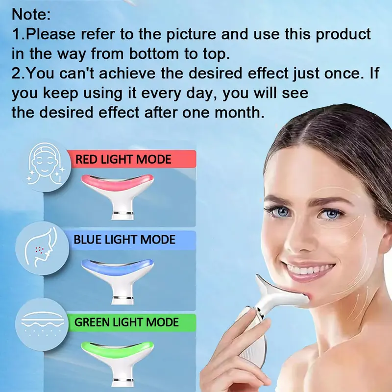 Neck Massager, Facial and Neck Massage Tool, Suitable for Facial, Neck, and Leg Massage, for Women and Men, Facial Beauty Instrument 7