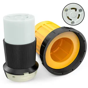 Nilight 30AMP RV Power Cord Cover Twist Lock with Boot Locking Plug 125V NEMA L5-30R ETL Listed Female Shore Connector Replacement Protector for Camper Caravan Trailer Van