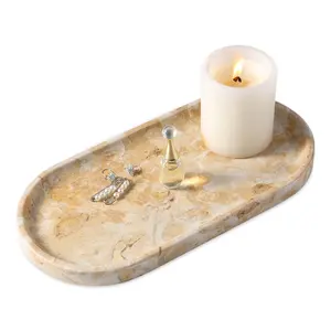 Race Track Tray - Pearly Yellow (Travertine)
