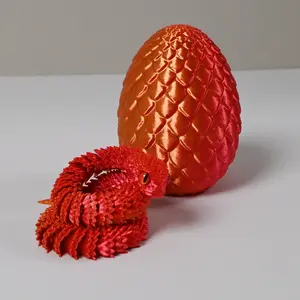 3D Printed Plastic Snake & Egg Statue with Flexible Joints - Ideal for Desk Decor, Car Accessories & Unique Ornaments Gifts for Christmas, Halloween, Birthdays, Valentine's Day & More, New Year, Creative