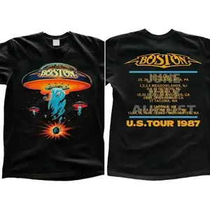 [SALE UP TO 30%] Boston Rock Band Concert Tour 1987 Heavyweight T-Shirt, Vintage 80s Rock Tee, Classic Band Graphic Shirt, Retro Music Tour Shirt, Rock Fan Gift, Legendary Rock Merch, Nostalgia Concert Tee, Unisex Streetwear Rock Shirt