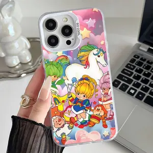 Cute Rainbow B-BriteS Phone Case For iPhone 17 Air 16 15 14 13 12 11 Pro Max Plus White Matte Shockproof Cover