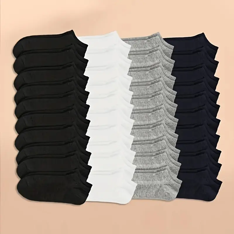 5/10/20 Pairs of Soft & Breathable Ultra-Soft Breathable Invisible Socks - Ultra-Comfortable, Solid Color Socks for Women, Quick Dry Womenswear Bridal